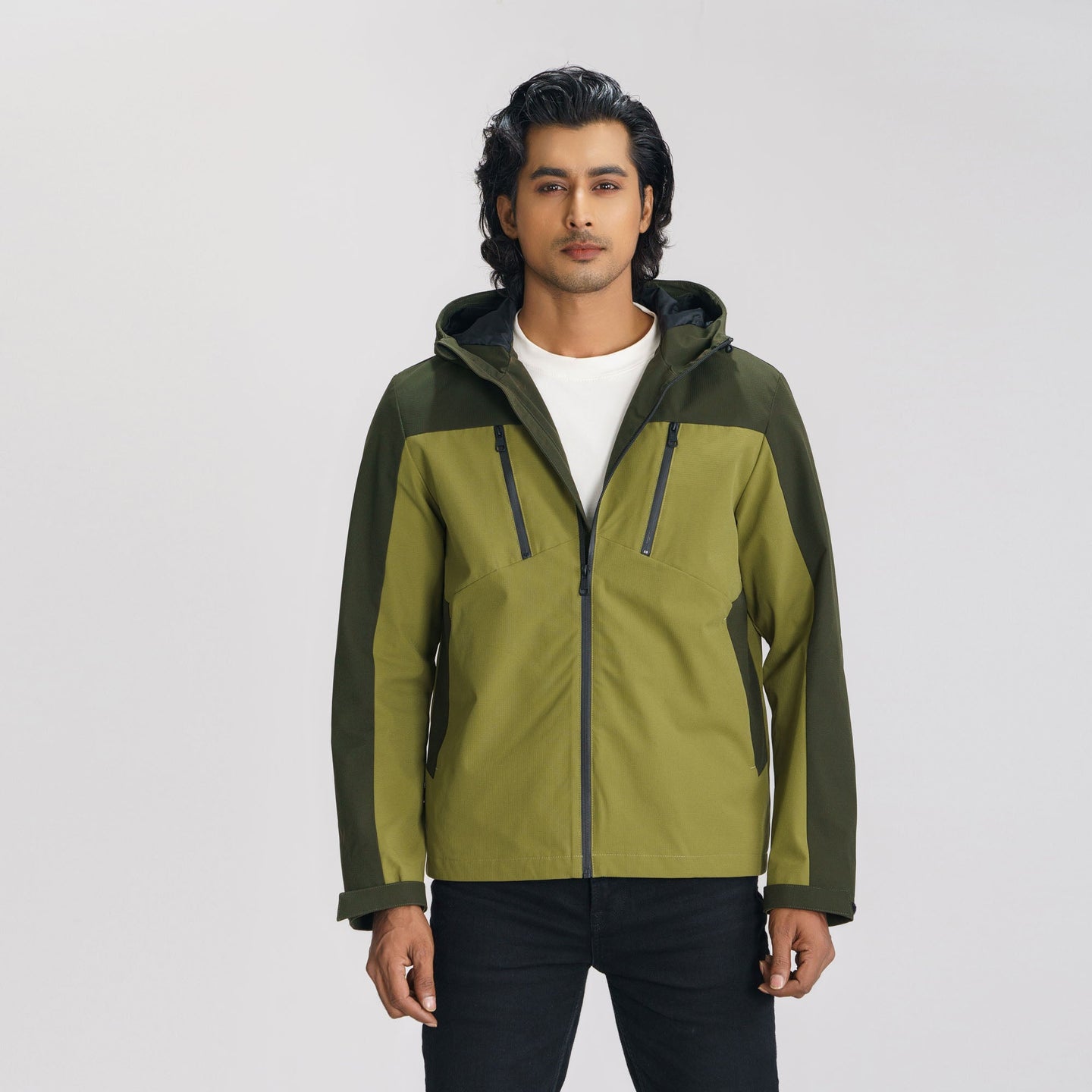 Men’s Olive & Black Windbreaker