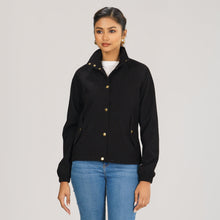 Load image into Gallery viewer, Women’s Black Windbreaker
