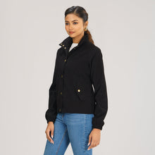 Load image into Gallery viewer, Women’s Black Windbreaker
