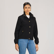 Load image into Gallery viewer, Women’s Black Windbreaker
