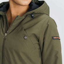 Load image into Gallery viewer, Women&#39;s Olive Windbreaker Coat
