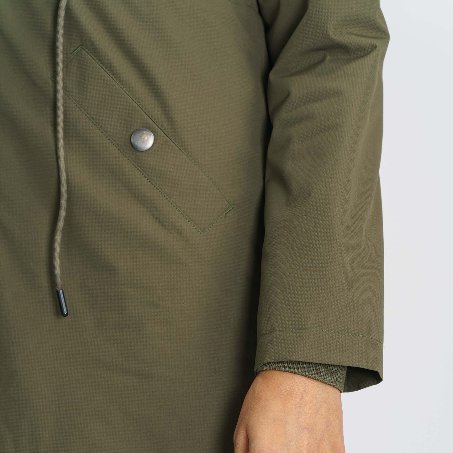 Women's Olive Windbreaker Coat