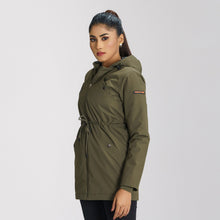 Load image into Gallery viewer, Women&#39;s Olive Windbreaker Coat
