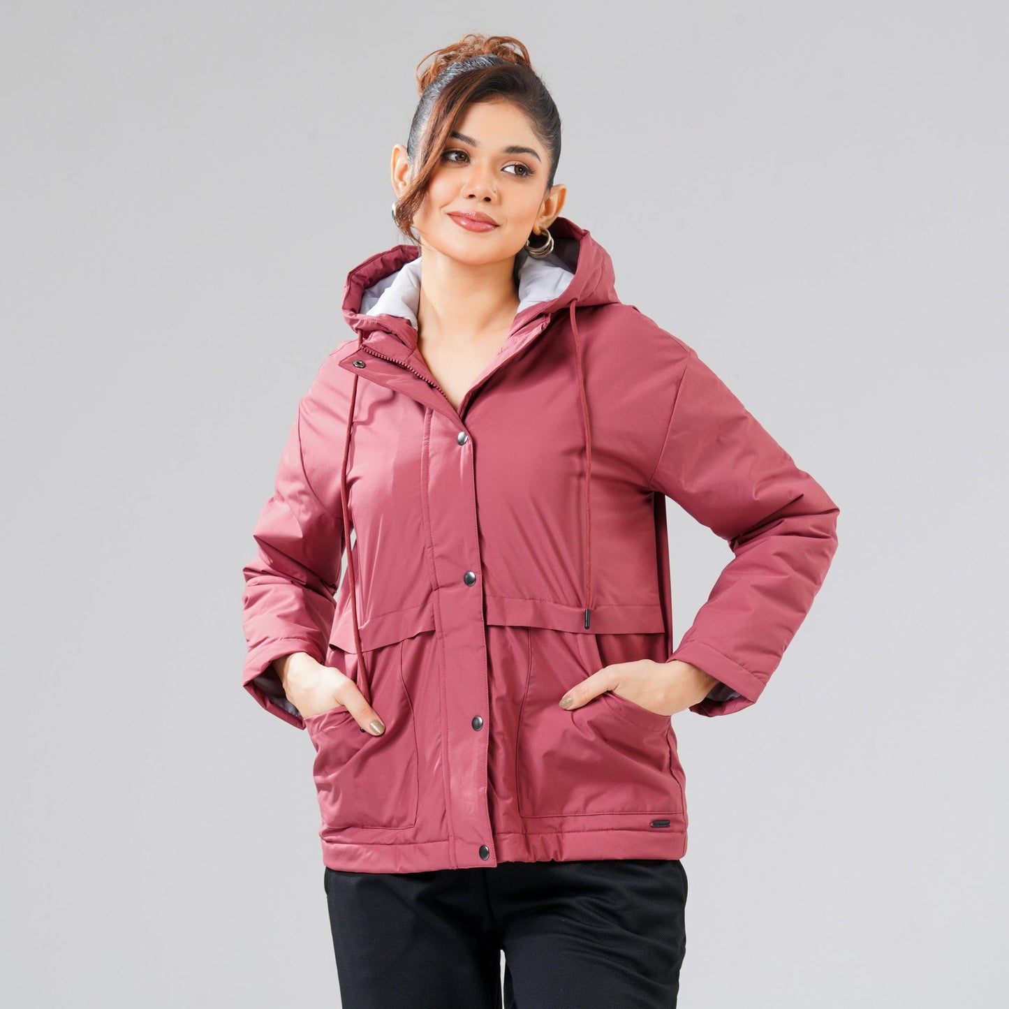 Womens Maroon Windbreaker