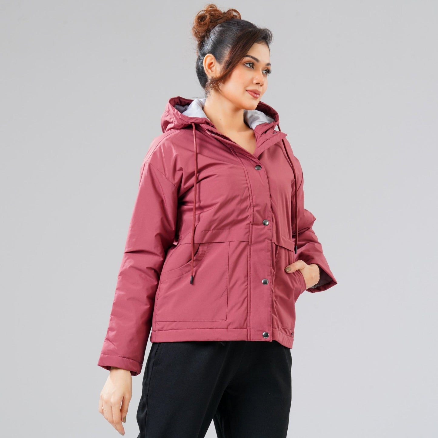 Womens Maroon Windbreaker