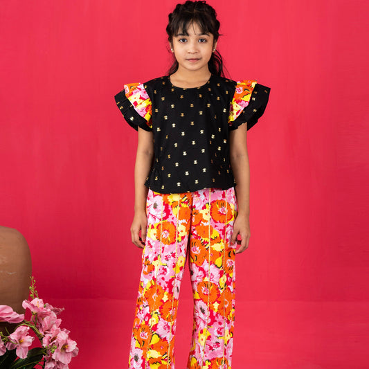 Girls 2Pcs- Black Print