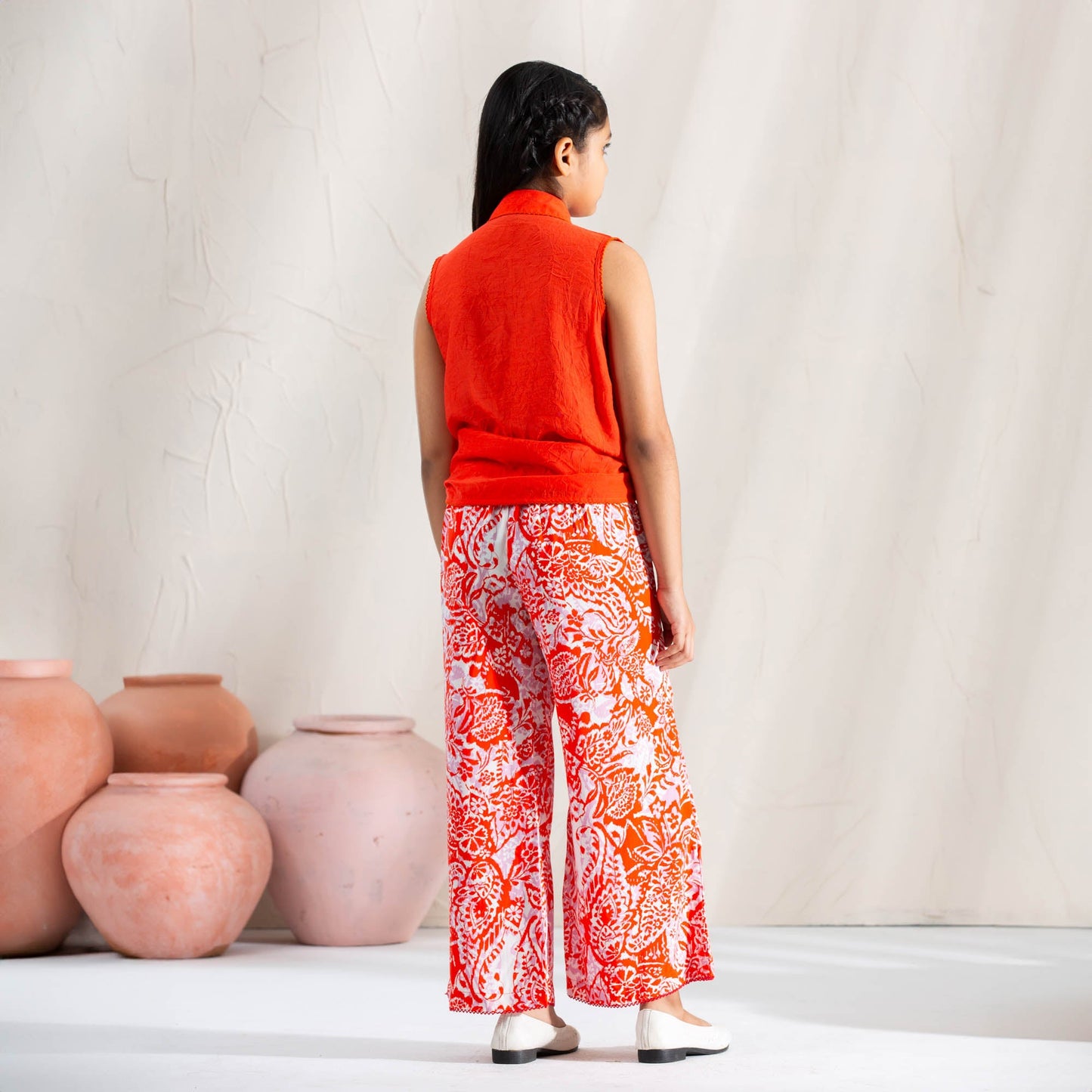 Girls Orange Two Piece Set
