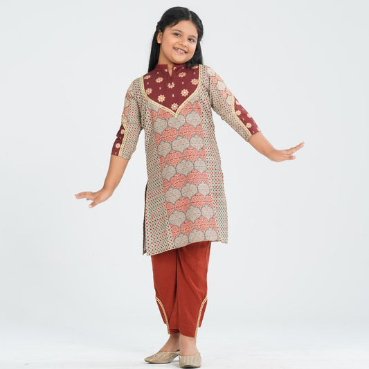 Girl's Blended Silk Two Piece