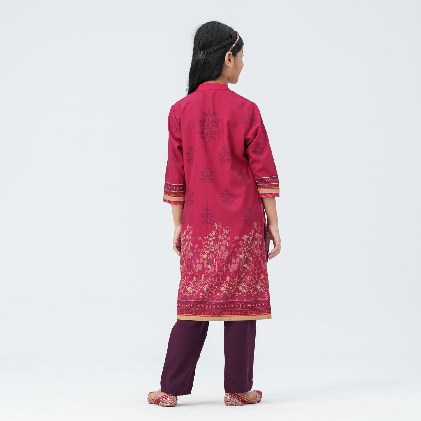 Girl's Maroon Two Piece Set
