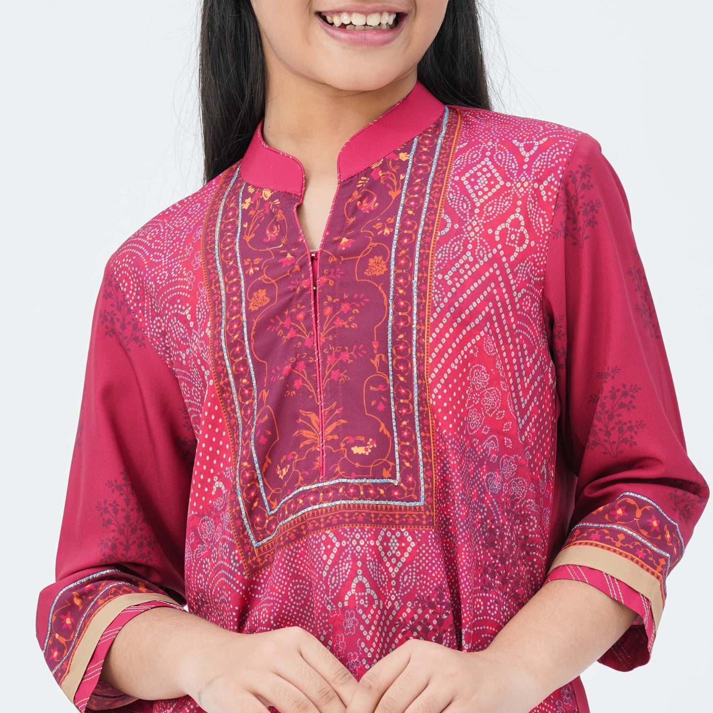 Girl's Maroon Two Piece Set