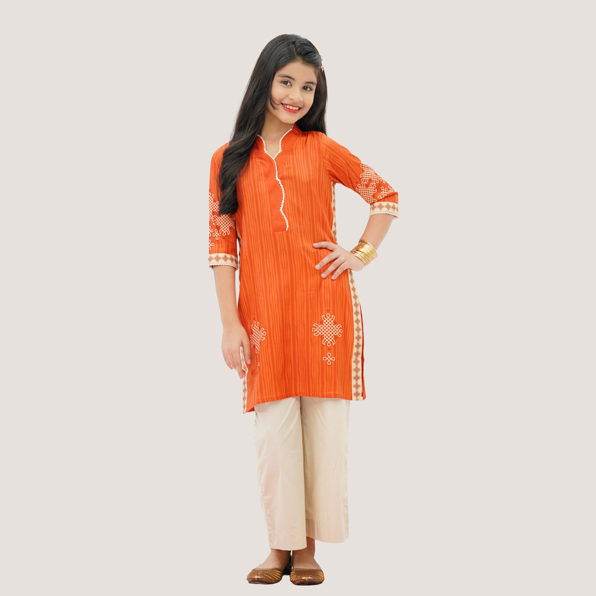 Girls Orange 2-Piece Set