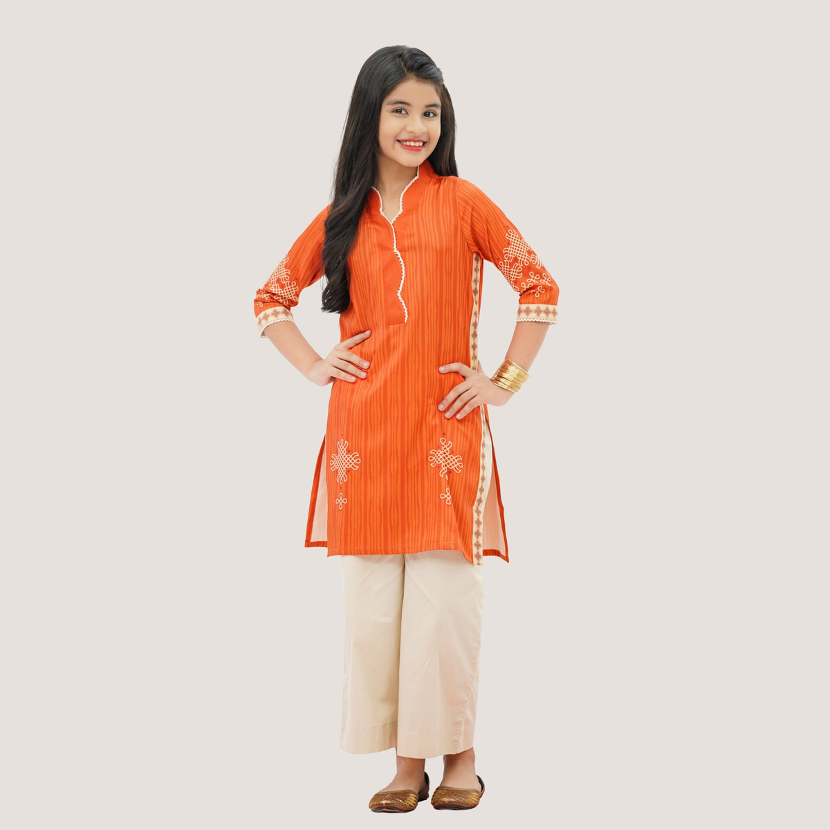 Girls Orange 2-Piece Set