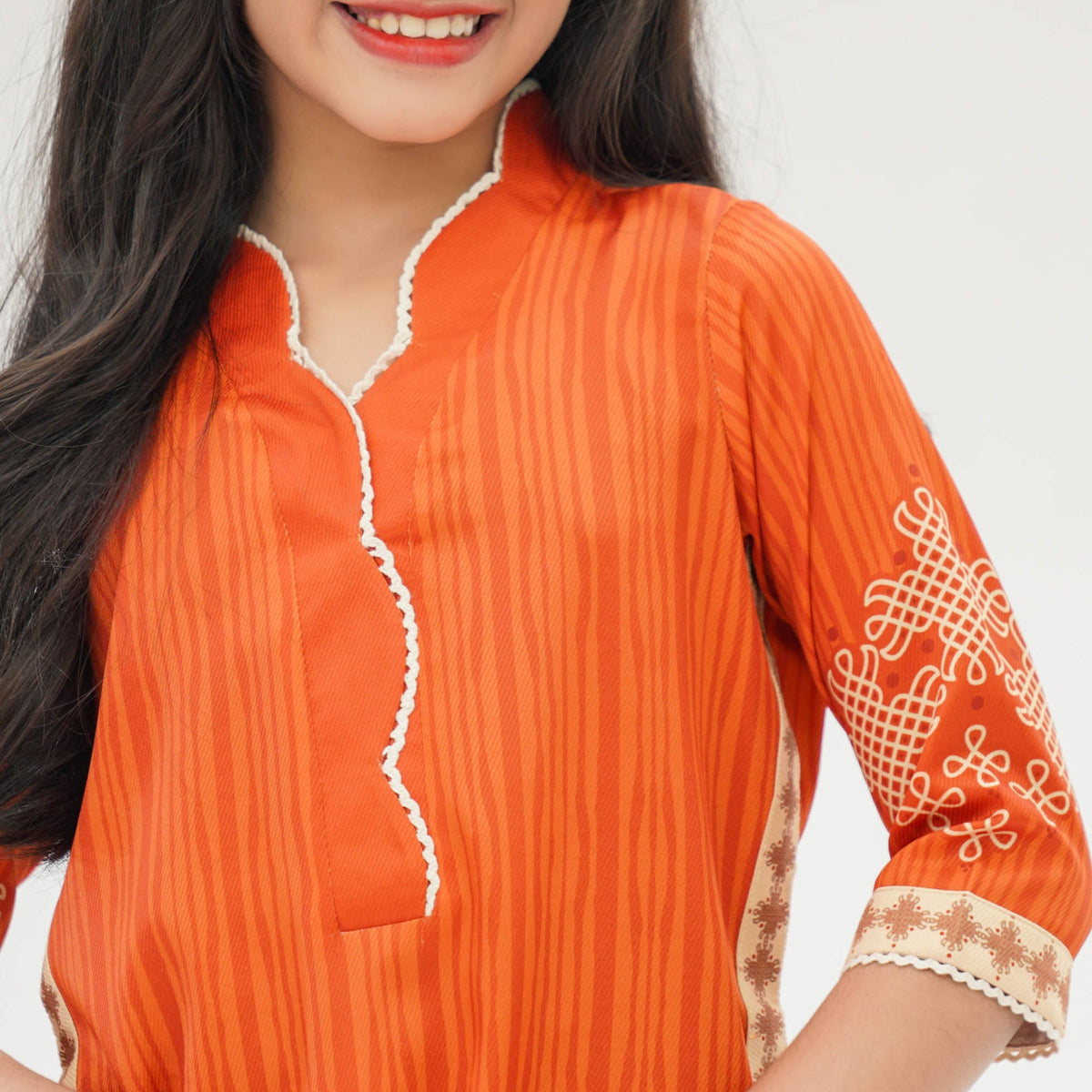 Girls Orange 2-Piece Set
