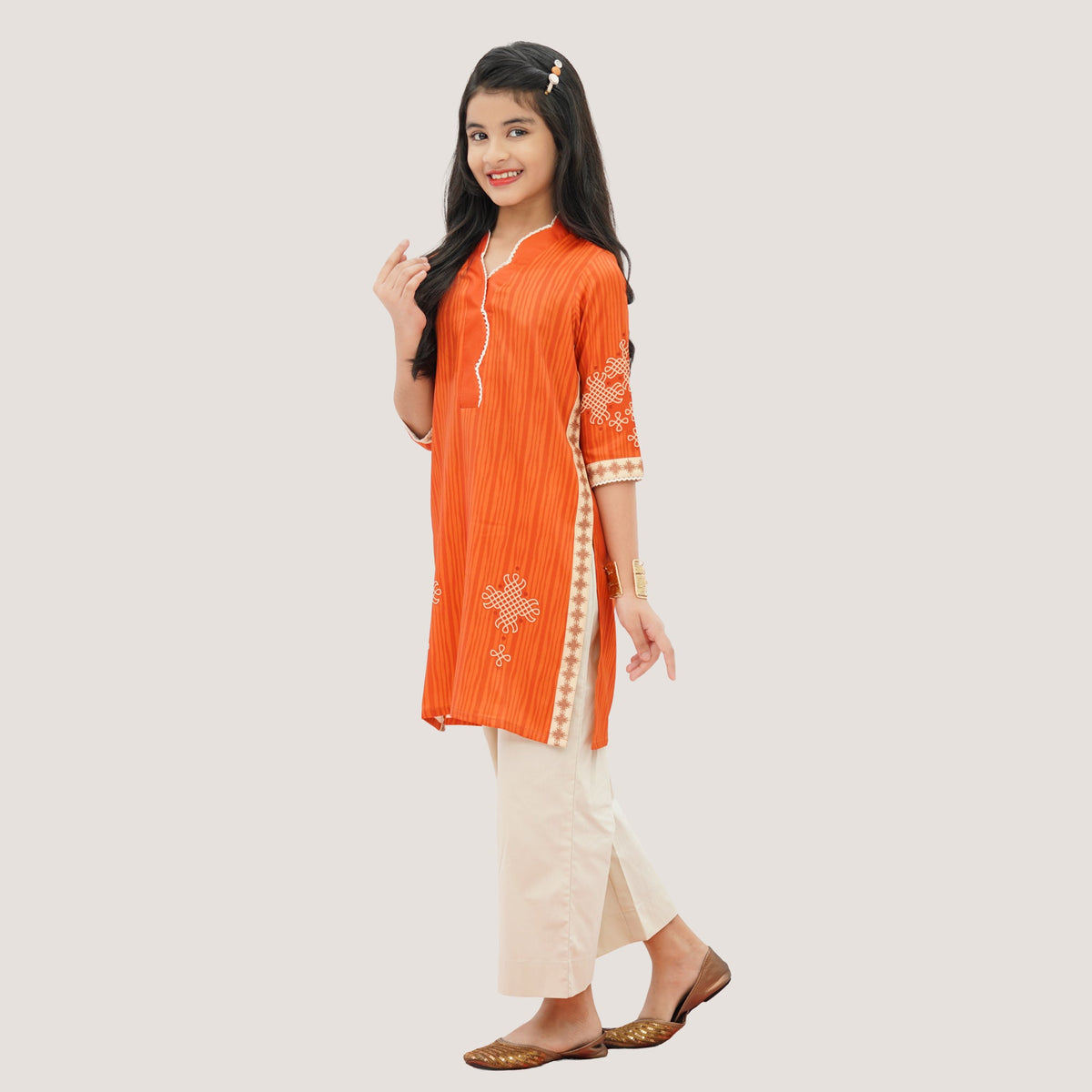 Girls Orange 2-Piece Set