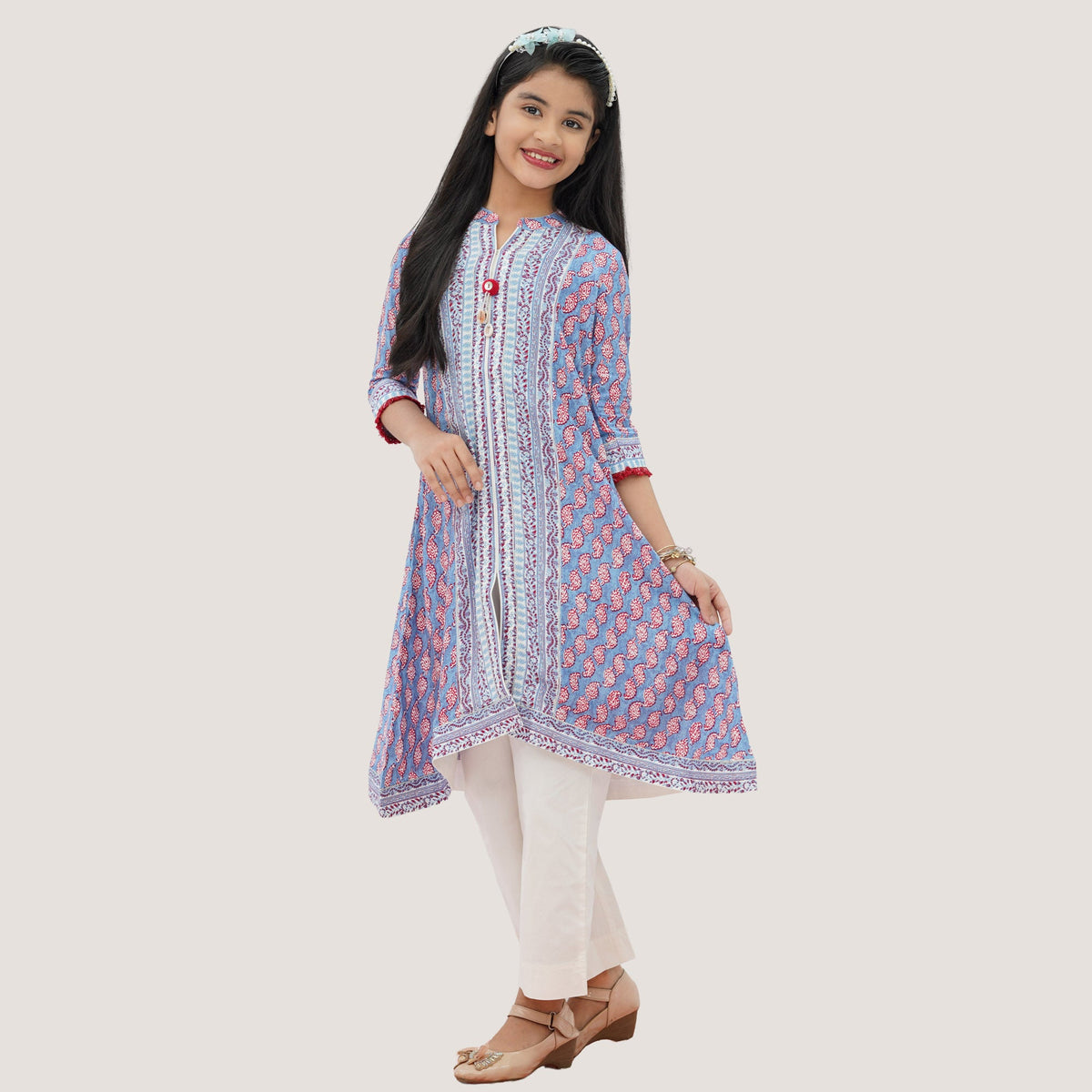Girls Blue Print 2-Piece Set