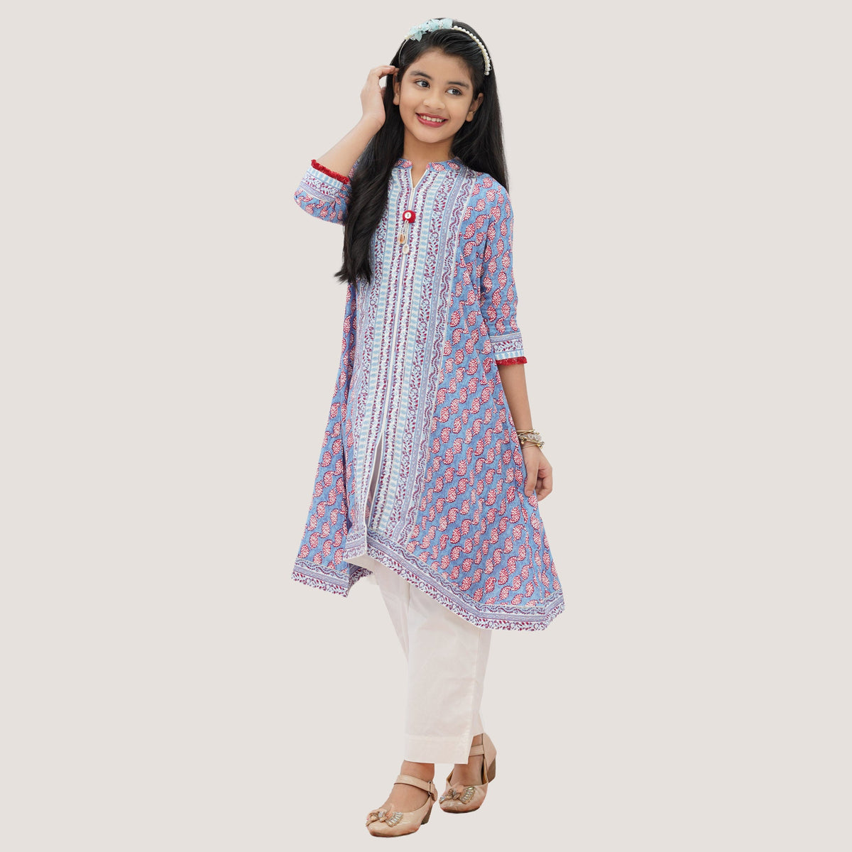 Girls Blue Print 2-Piece Set