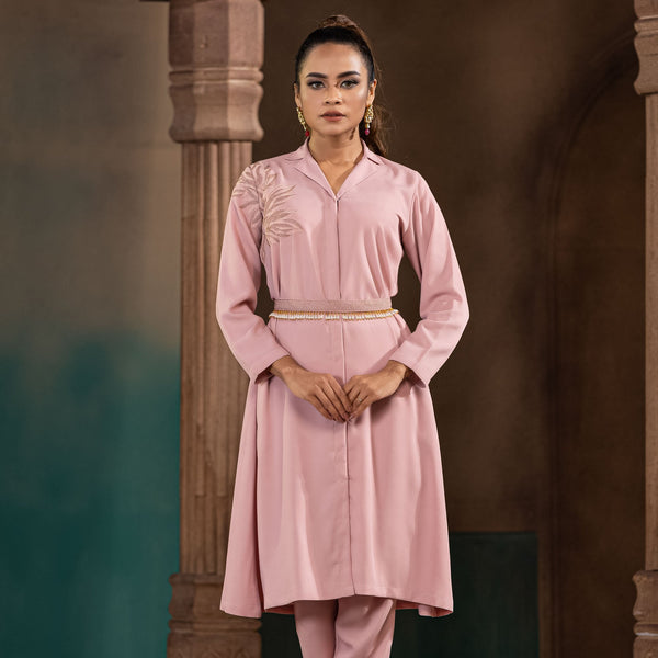 Women Peach Ethnic Set