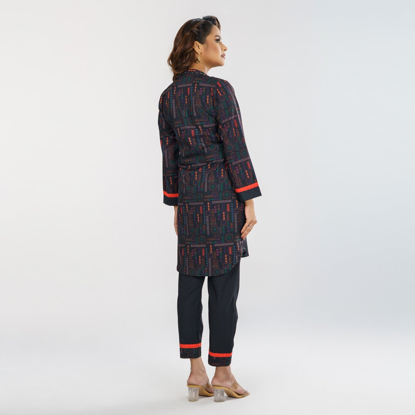 Women's Black 2-Piece Ethnic Set