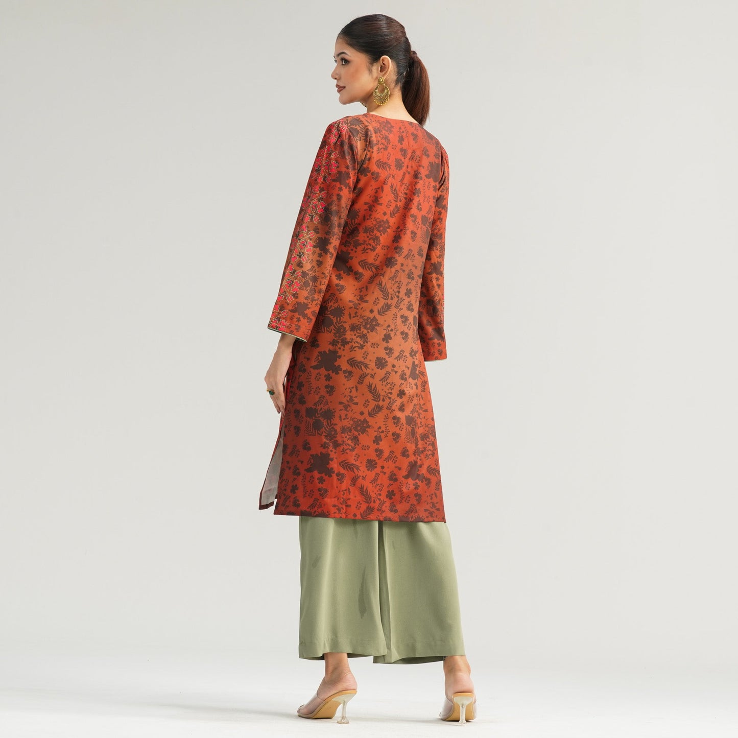 Womens Brown Two Piece Set