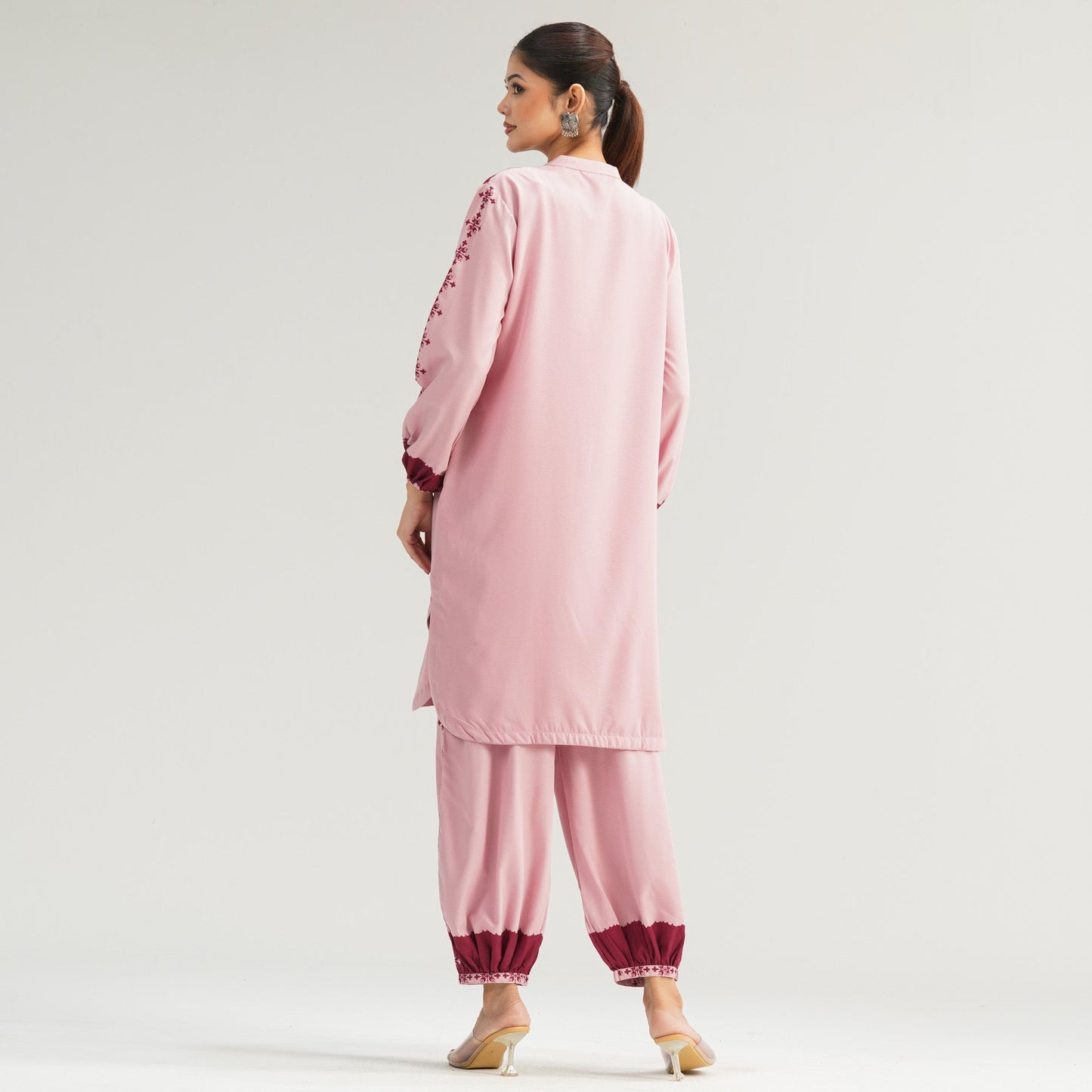 Womens Pink Two Piece Set