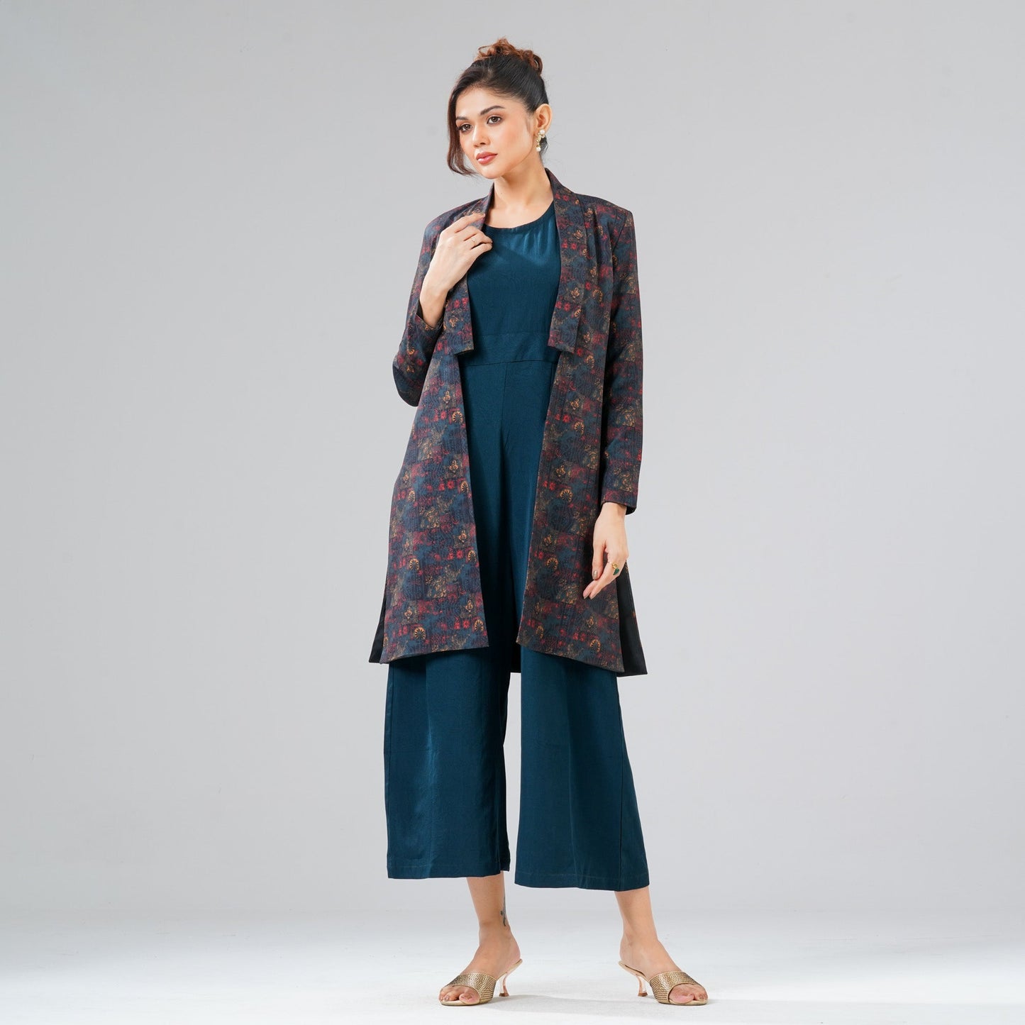 Women Green Ethnic Two Piece Set