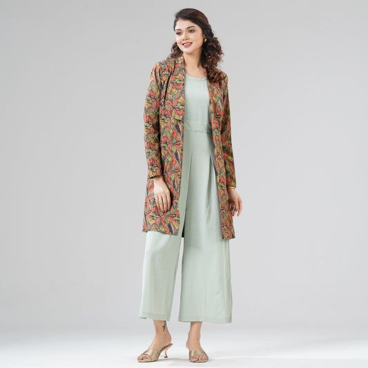 Womens Green Two Piece Set