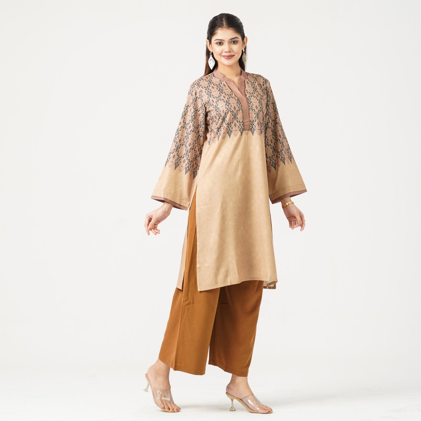 Women’s Blended Silk Printed Two Piece Set