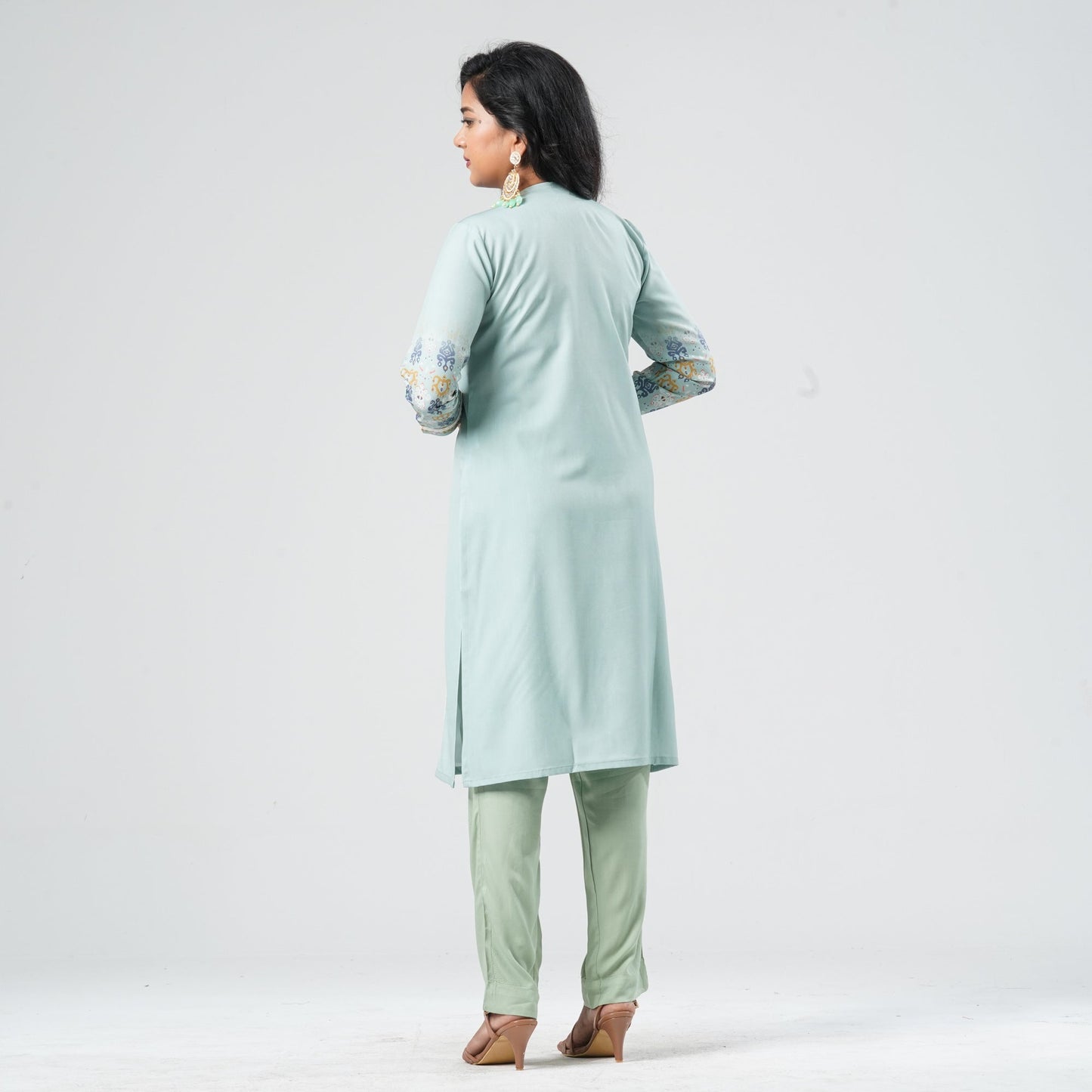Women Blended Silk Two Piece Set