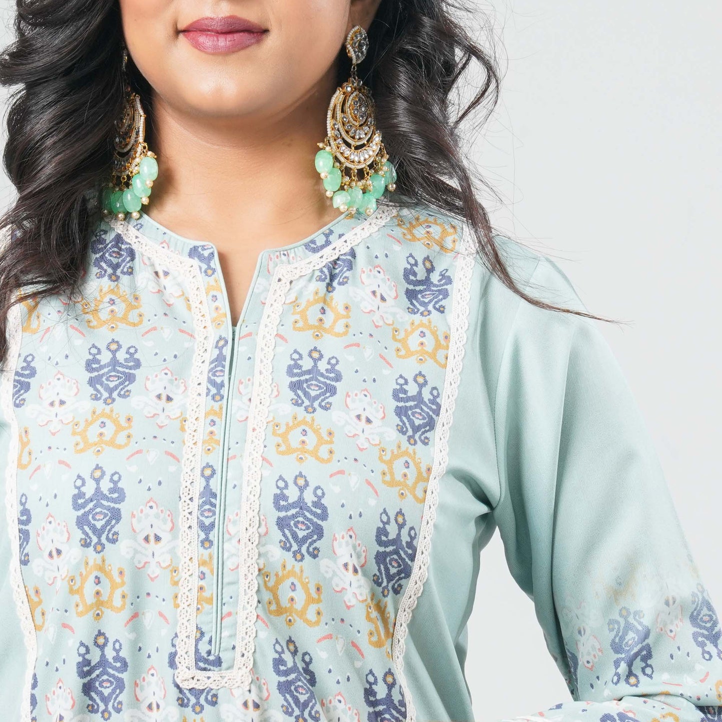 Women Blended Silk Two Piece Set