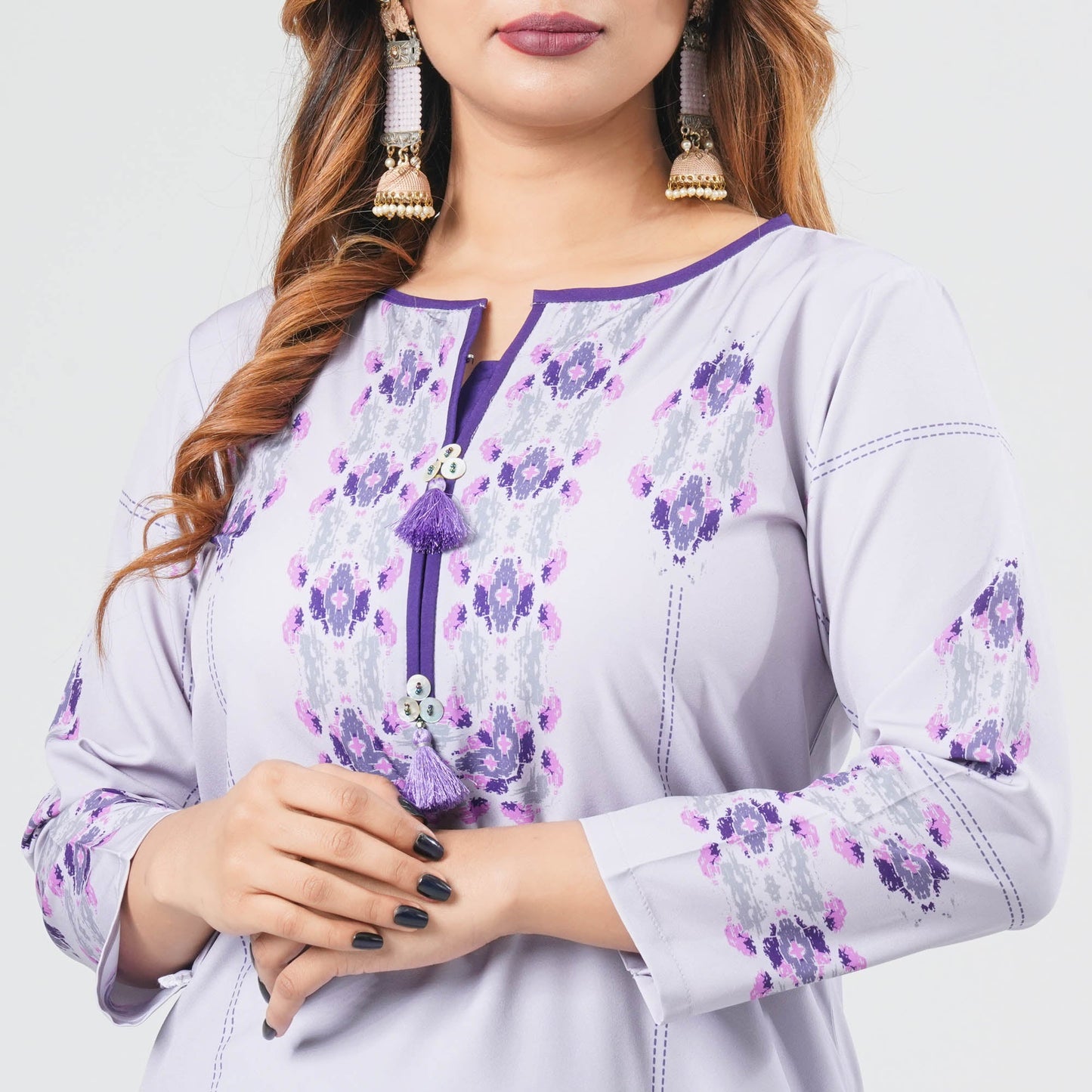 Women Blended Silk Two Piece Set