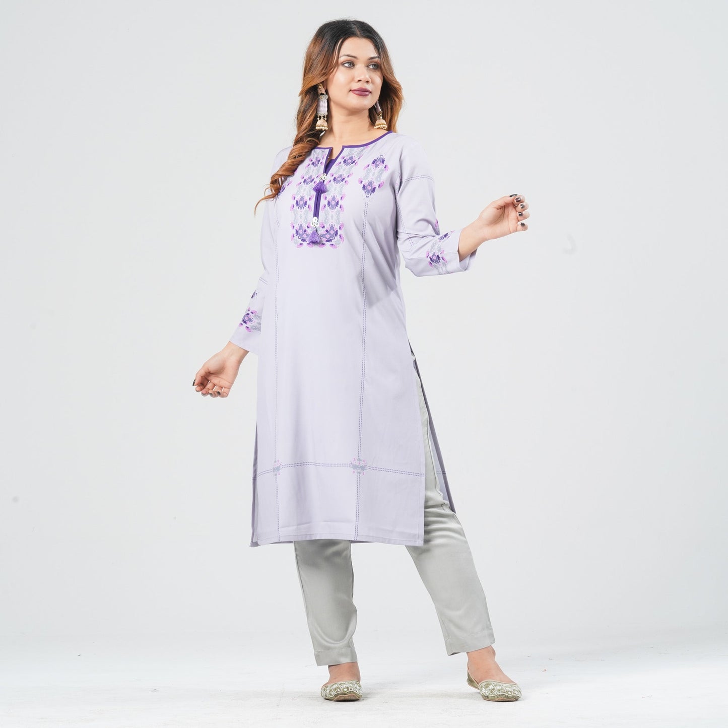 Women Blended Silk Two Piece Set