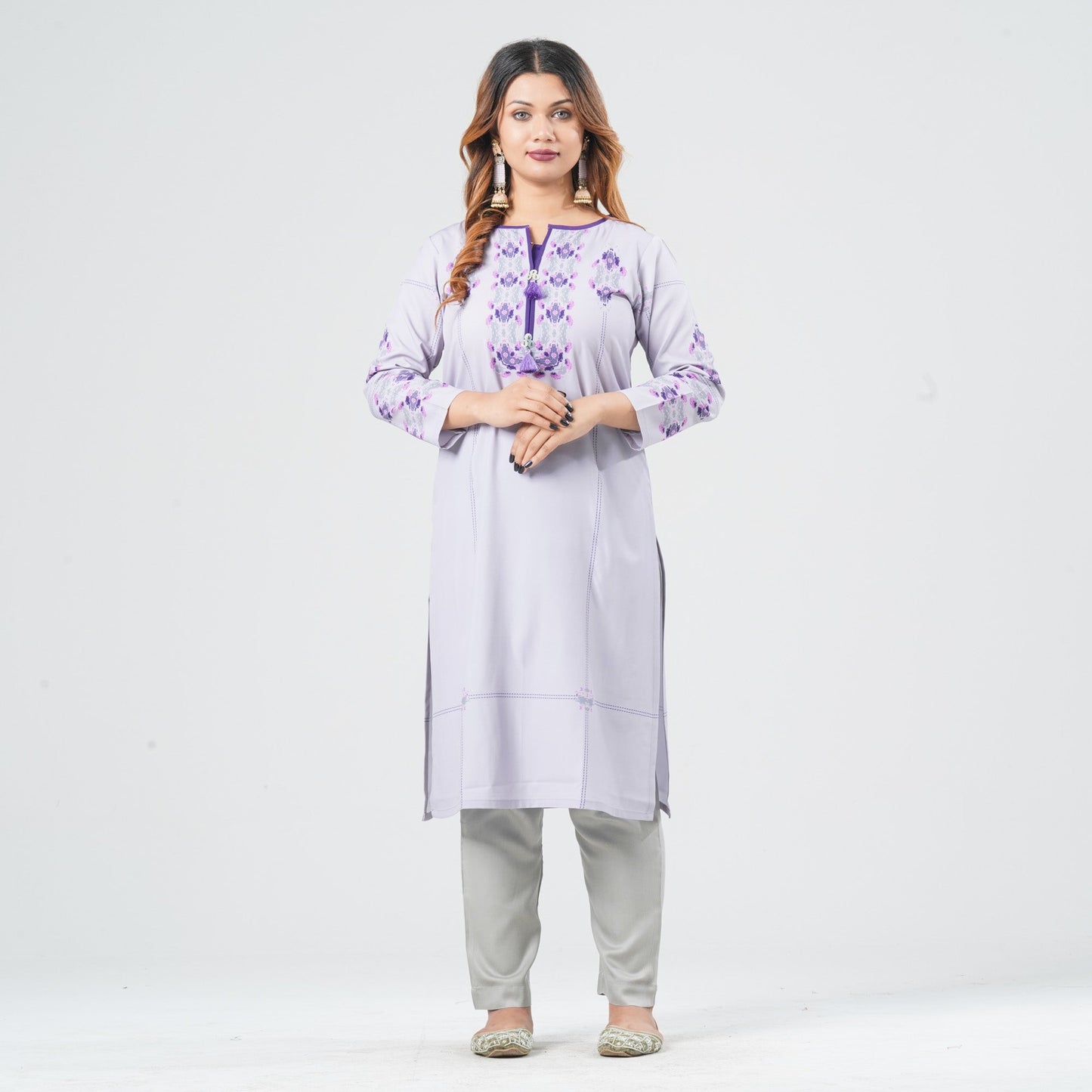 Women Blended Silk Two Piece Set