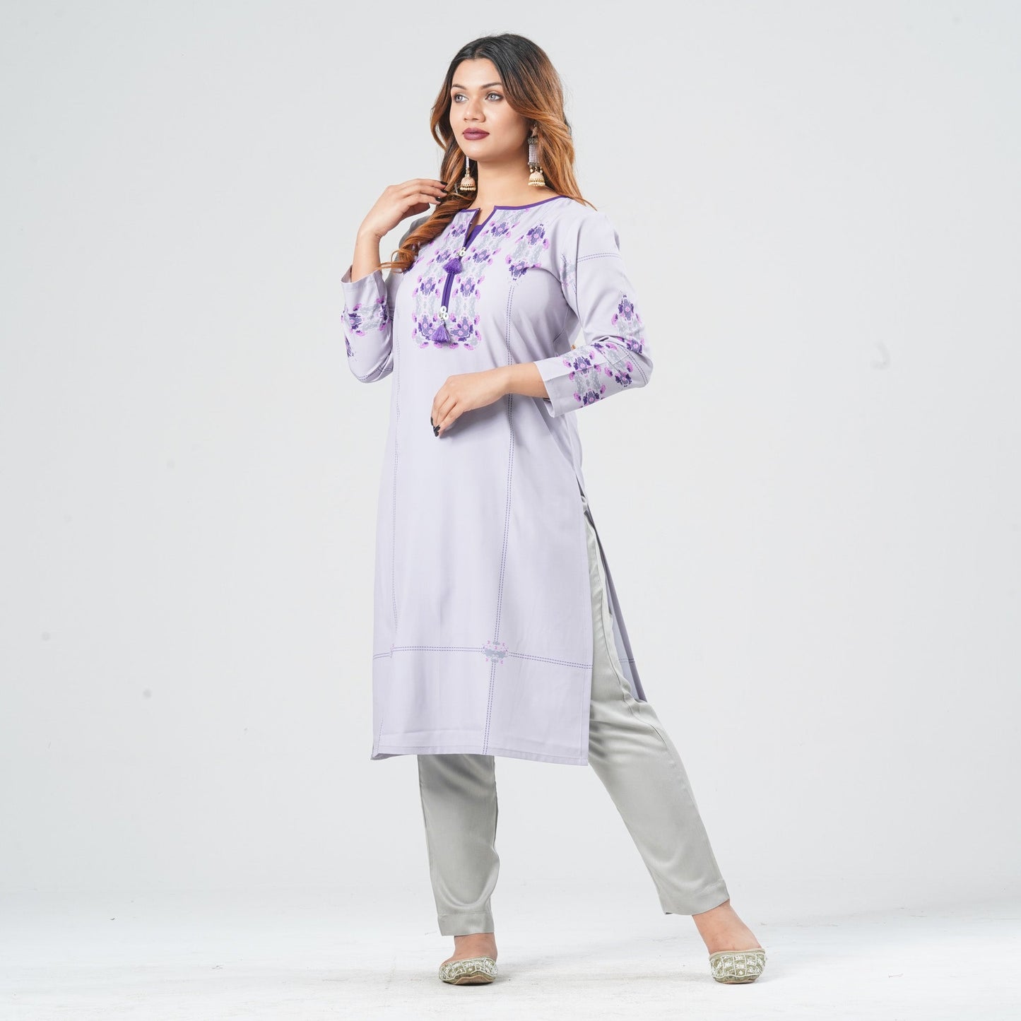 Women Blended Silk Two Piece Set