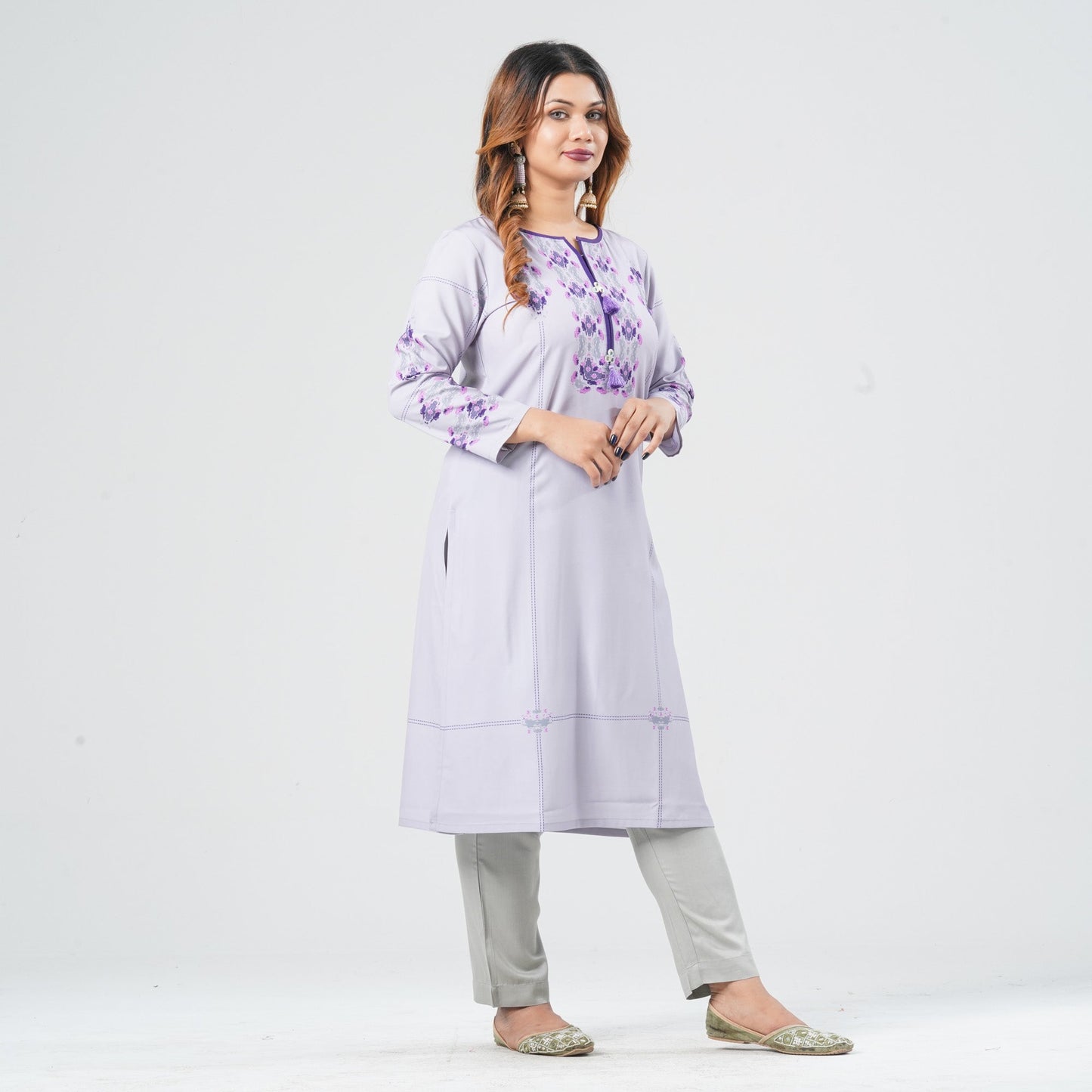 Women Blended Silk Two Piece Set