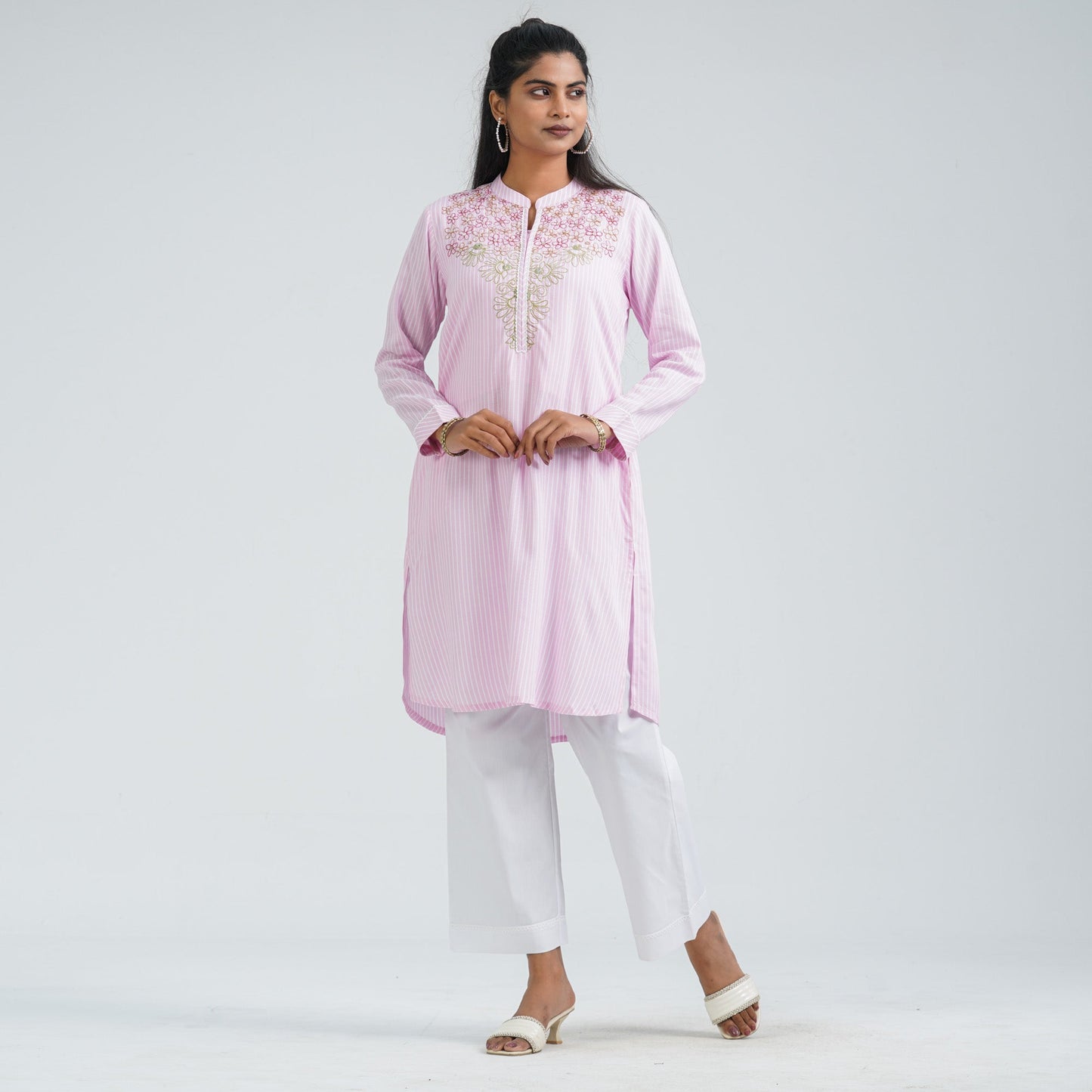 Women's Pink Cotton Two Piece Set