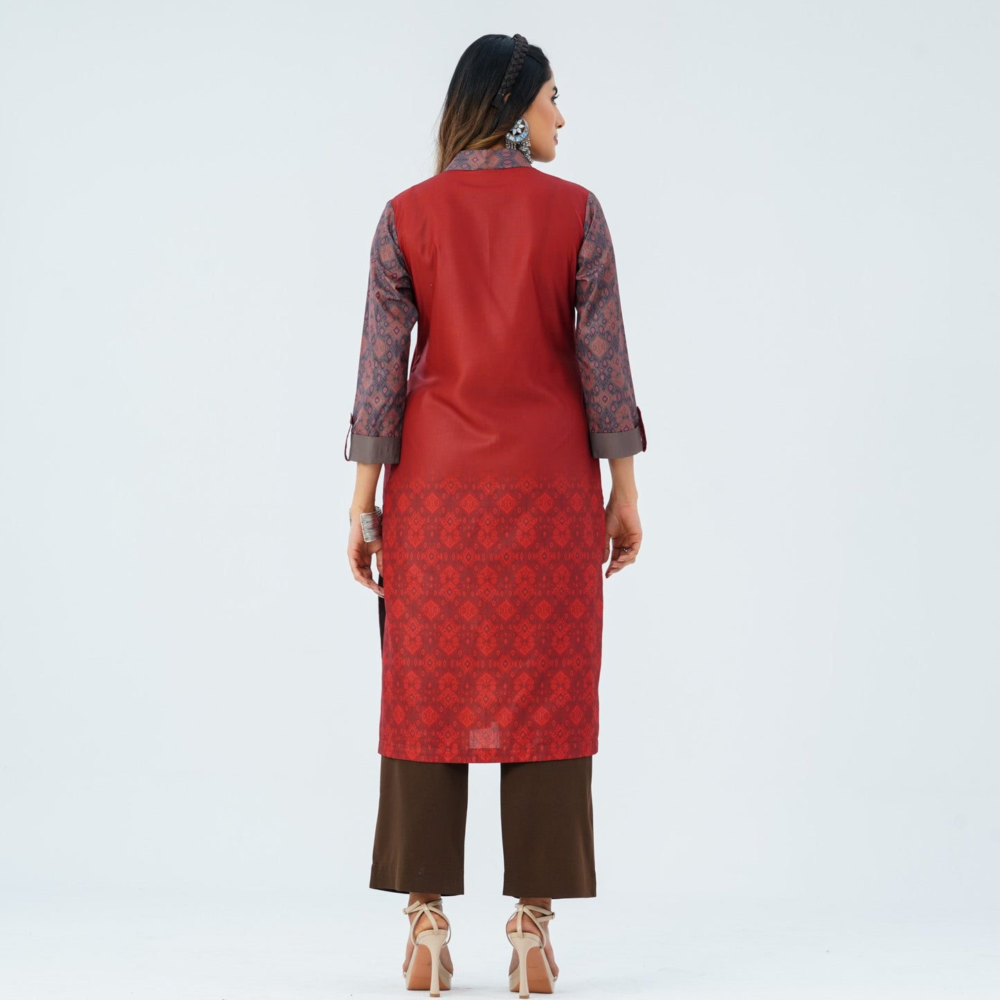 Women’s Maroon Two Piece Set