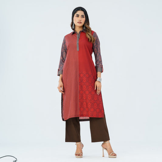 Women’s Maroon Two Piece Set