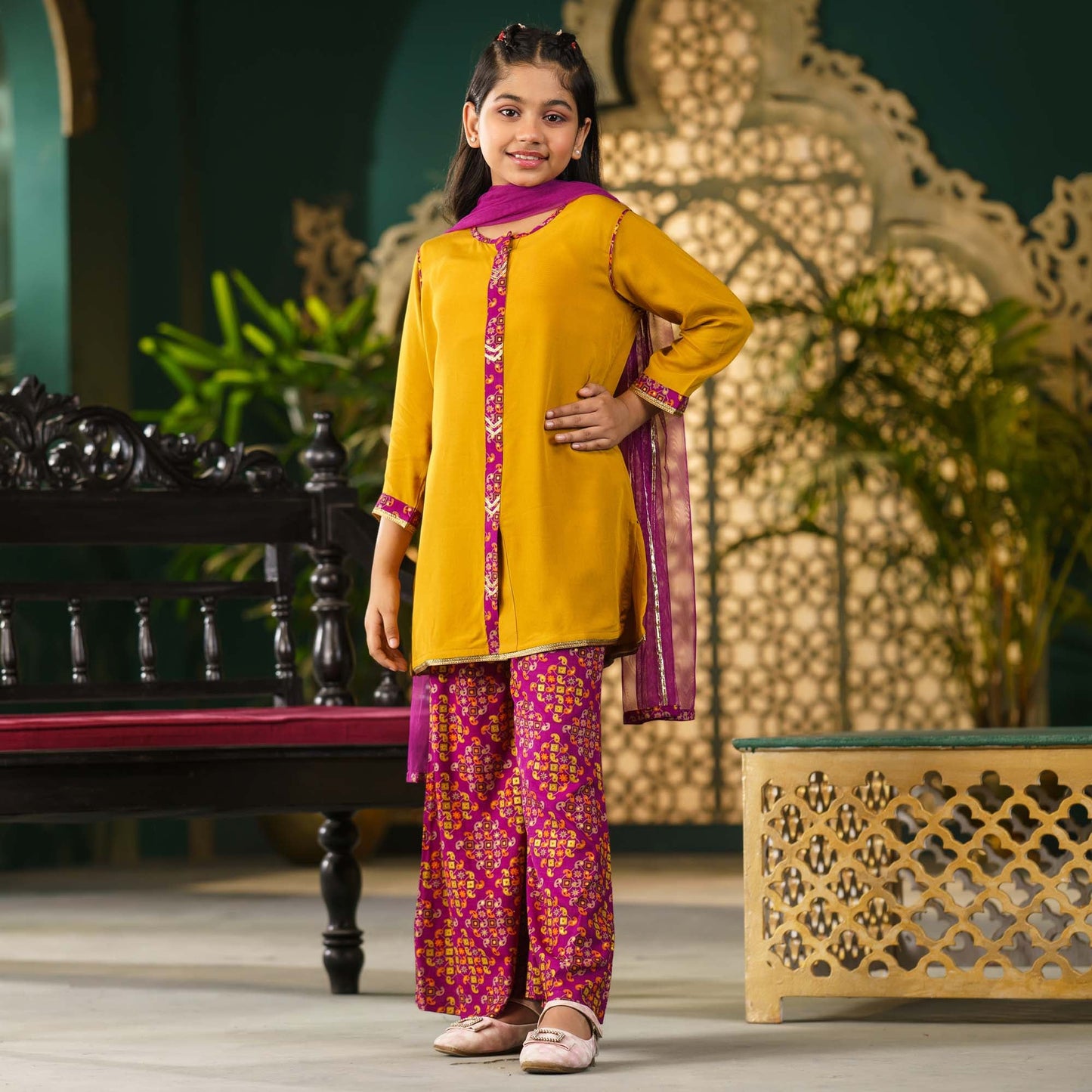 GIRLS 3PCS-YELLOW
