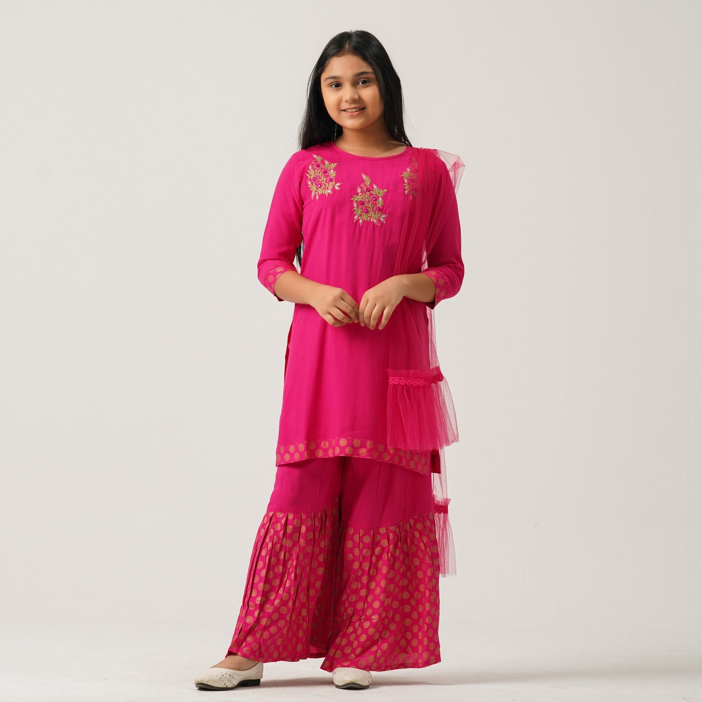 Girls Magenta Three Piece Set