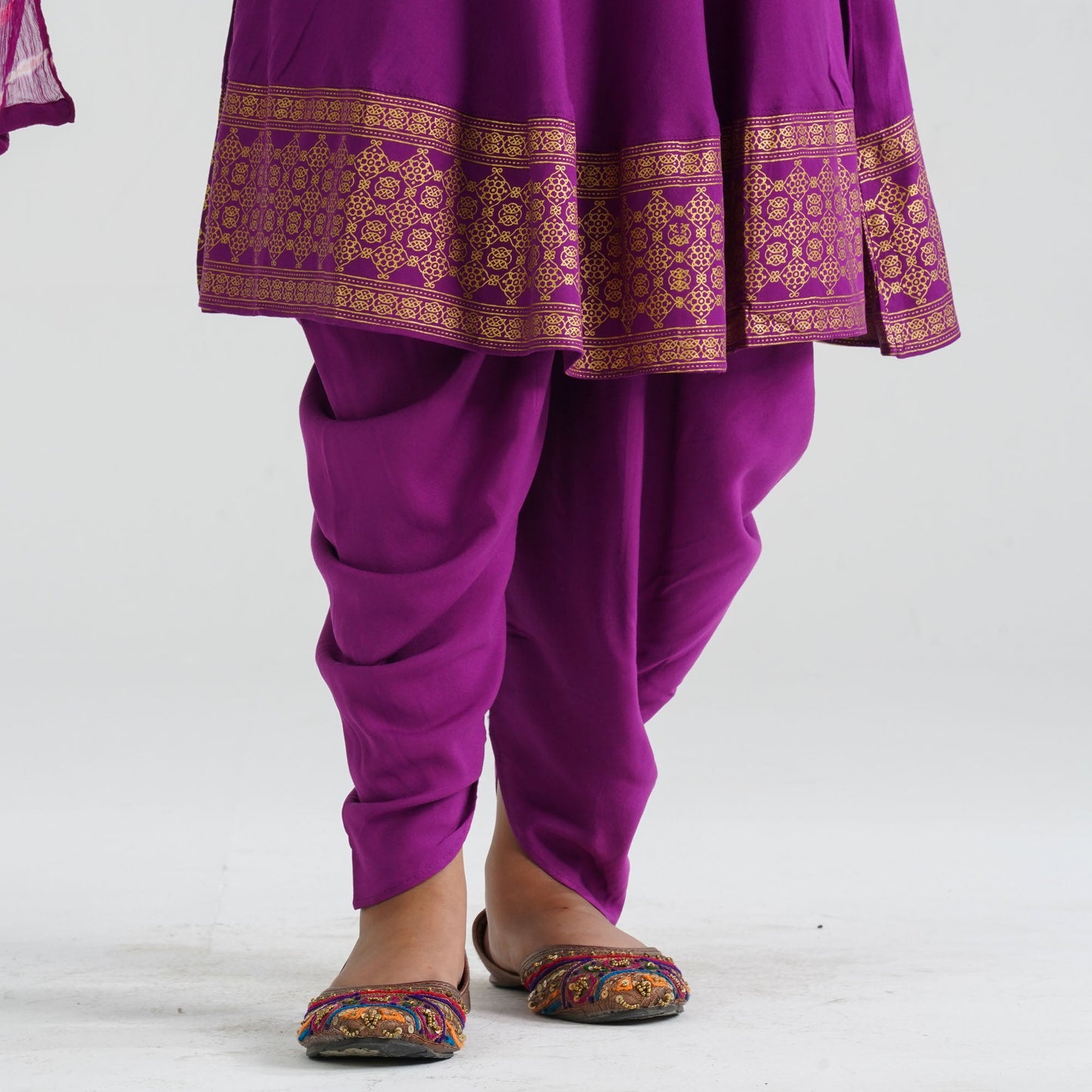 Girl’s Viscose & Georgette Three Piece Set