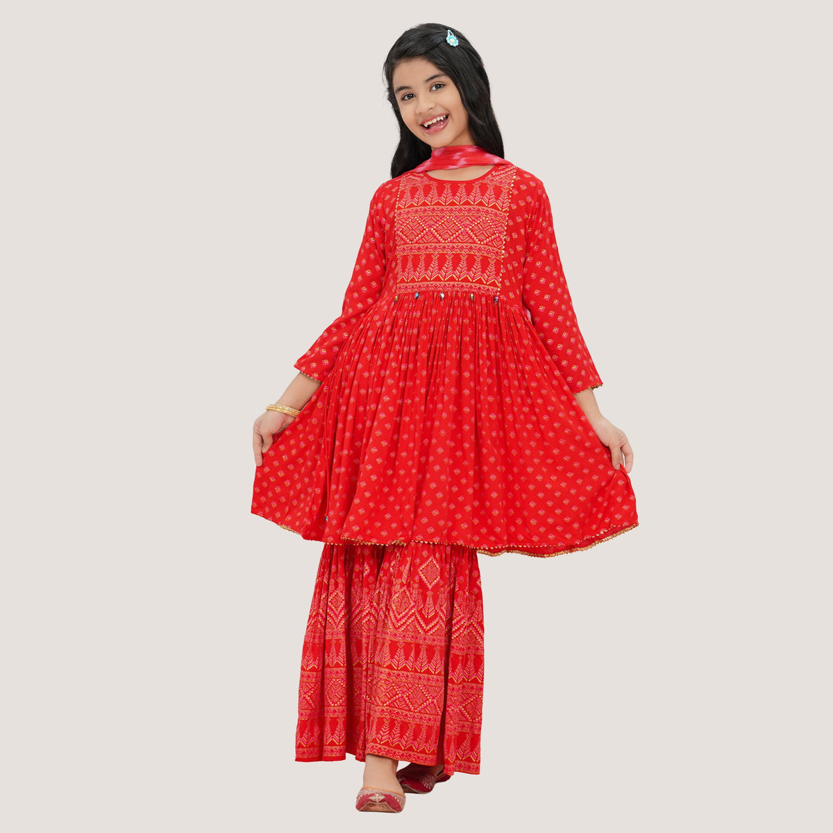 Girls Red Three Piece Set