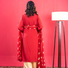 Load image into Gallery viewer, Women Red Karchupi 3-Piece Set
