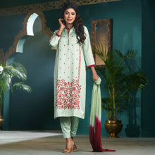 Load image into Gallery viewer, Women Pistachio Green Ethnic Set
