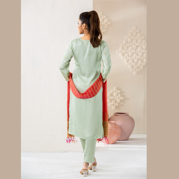 Women's Pastel Silk Set