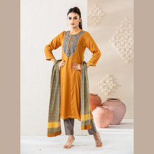 Load image into Gallery viewer, Womens Yellow Ochre Ethnic 3Pcs Set
