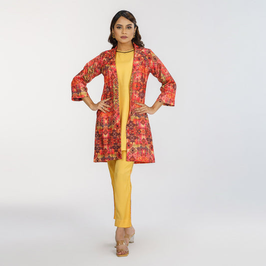 Womens Ethnic Maroon 3-Piece