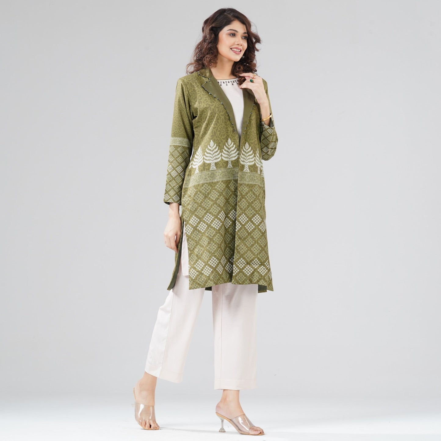 Womens Olive Three Piece Set