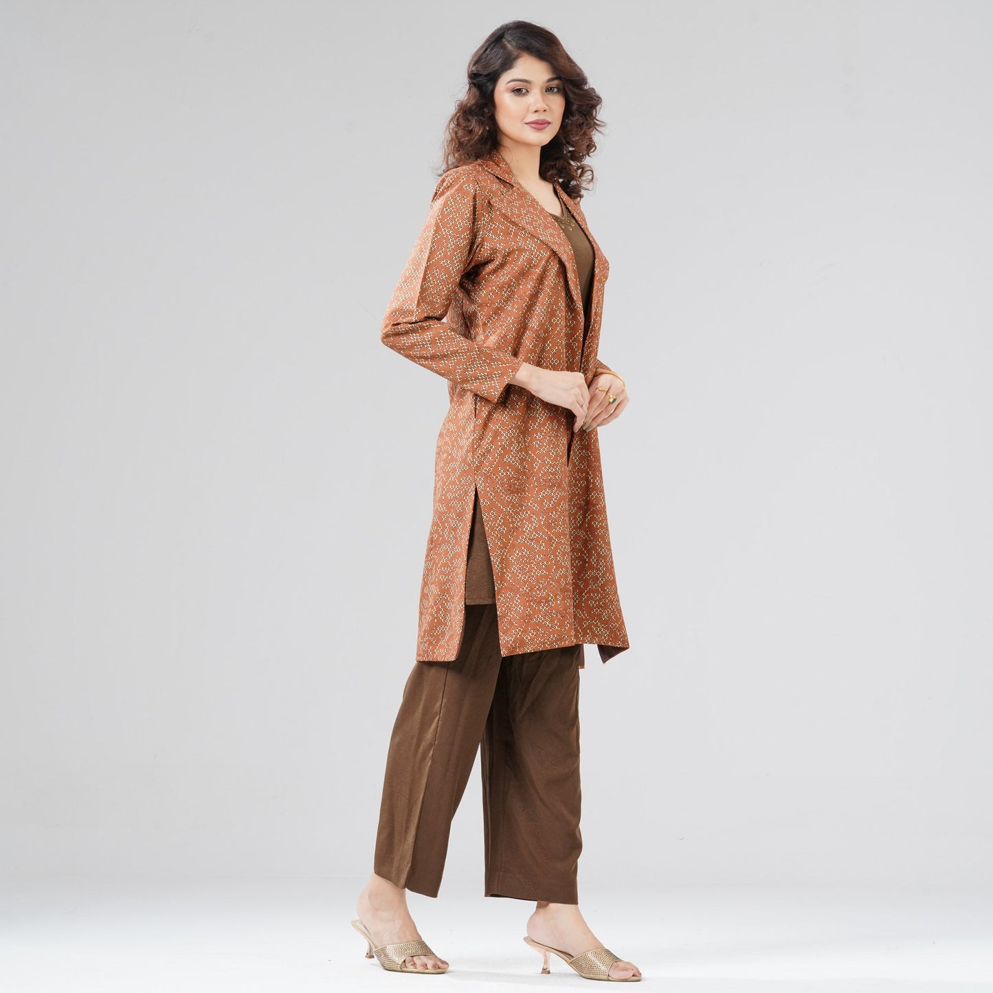 Womens Brown Three Piece
