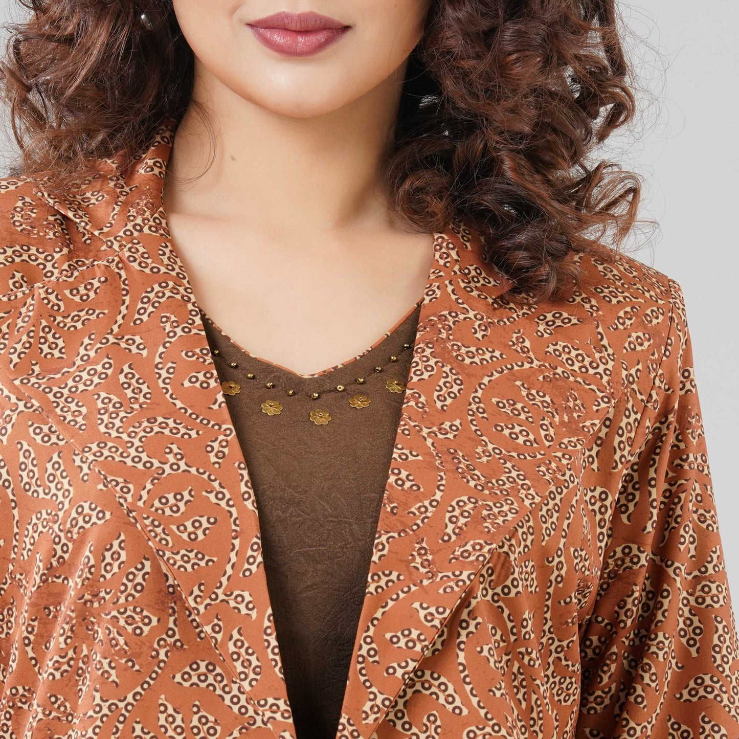 Womens Brown Three Piece