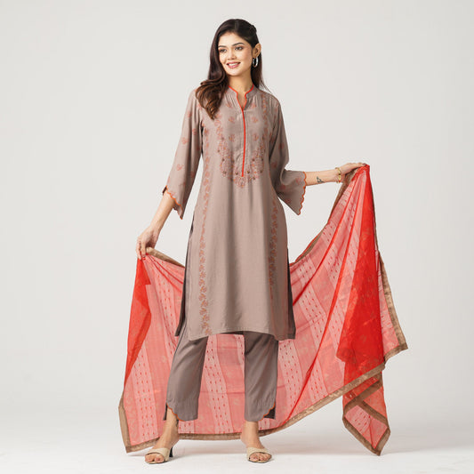 Women’s Cashmilon Printed Three-Piece Set